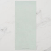 Menu Vert Blanc Flore Printemps Appartement 4 Parcours  (Dos)