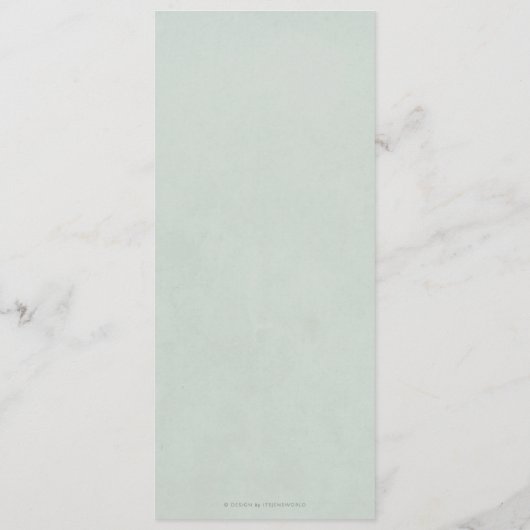 Menu Vert Blanc Flore Printemps Appartement 4 Parcours  (Dos)