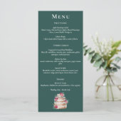 Menu vert foncé, bordeaux et blush boho (Debout devant)