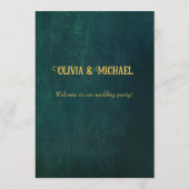 Menu Vert foncé vintage (Dos)