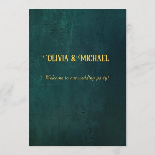 Menu Vert foncé vintage (Dos)