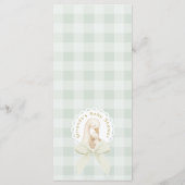 Menu Vert Gingham de l'oie sotte (Dos)