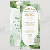 Menu Vert Sage et Or Agate (Devant / Derrière)