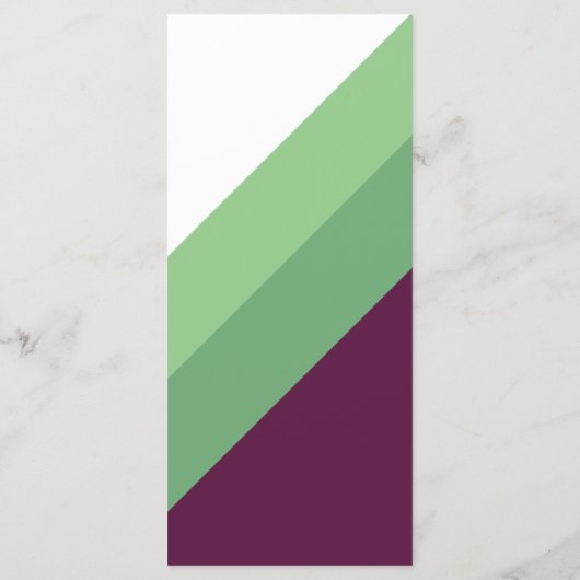 Menu Vert violet roi Protea aquarelle Art (Dos)