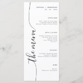 Menu Vertical Script Elegant Wedding Menu (Devant)