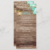 Menu - Verweerd Hout en Lantaarn - Blauwgroen (Voorkant / Achterkant)