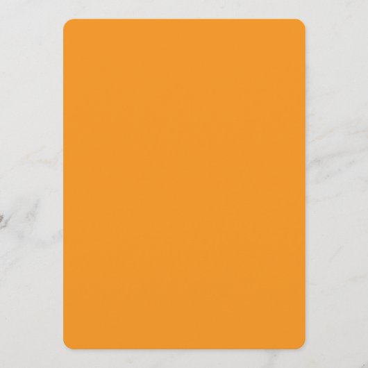 Menu “Vibrant Orange Minimal Card” (Devant)