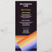 Menu Vibrant Stripes, Restaurant Mince (Devant)