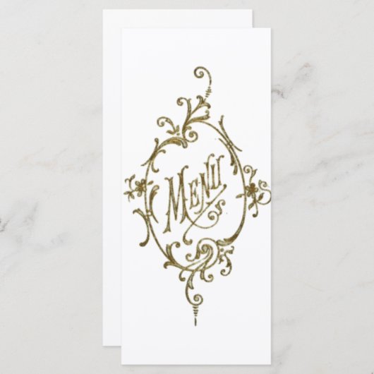 Menu Victoriaans ontwerp (Voorkant / Achterkant)