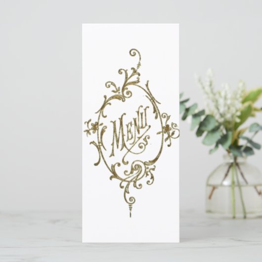 Menu Victoriaans ontwerp (Staand voorkant)