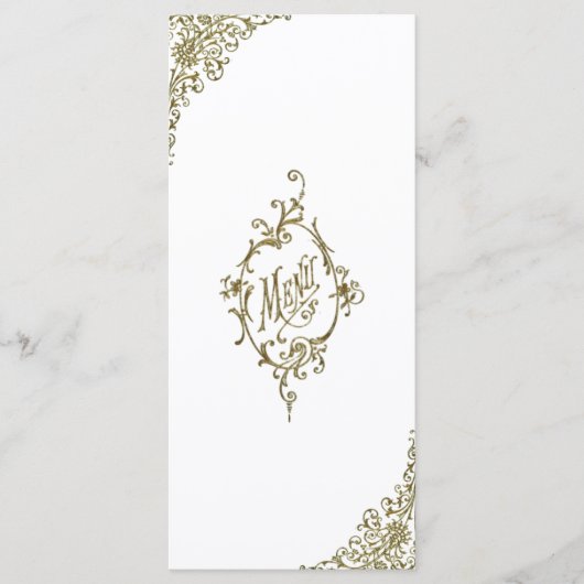 Menu Victoriaans ontwerp (Voorkant)