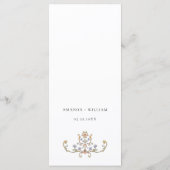 Menu Victorian Ornate Grace Bohemian Dîner Mariage (Dos)