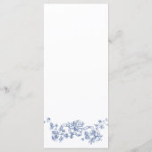 Menu Victorien Ornate Grace Floral Dusty Mariage bleu (Dos)