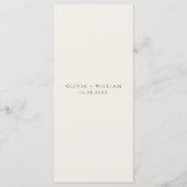 Menu Vieux Argent Olive Vert Élégant Monogramme Mariage (Dos)