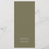 Menu Vignoble Monogram Fall Wreath Vineyard Mariage (Dos)