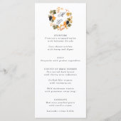 Menu Vignoble Monogram Fall Wreath Vineyard Mariage (Devant)