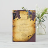 Menu Vignoble Vignoble Mariage Vieux papier (Debout devant)