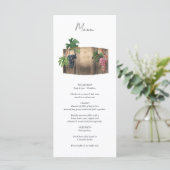 Menu Vin rustique Barrel Vignoble Mariage (Debout devant)