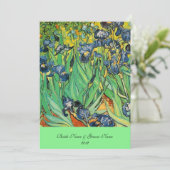 Menu Vincent van Gogh,Iris (Debout devant)
