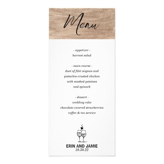 Menu Vins et Coeurs (Devant)