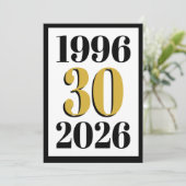 Menu Vintage 1996 Milestone 30e Anniversaire (Debout devant)