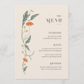 Menu vintage Art Nouveau Mariage (Devant)