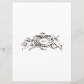 Menu Vintage Baroque Rococo Floral Cartouche (Dos)