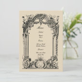 Menu Vintage Baroque Rococo Mariage (Debout devant)