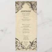 Menu Vintage Bat Until Death Black Parchment Wedding (Devant)