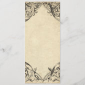 Menu Vintage Bat Until Death Black Parchment Wedding (Dos)