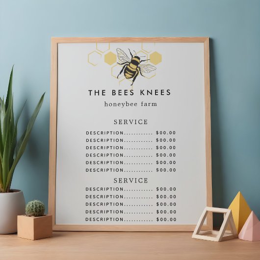 Menu Vintage Beekeeping & Honeybee Farm Business