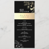 Menu vintage Black and Gold Mariage (Devant)