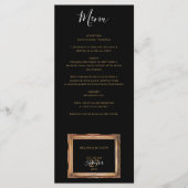 Menu Vintage Black & Gold Mariage (Devant)