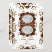 Menu vintage bruiloft Bourgogne (Voorkant / Achterkant)