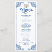 Menu Vintage Chinoiserie Antique Frame mariage Dîner (Devant)