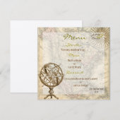 Menu vintage de carte (Devant / Derrière)