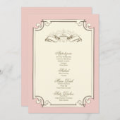 menu {vintage} de mariage (Devant / Derrière)