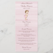 Menu vintage de princesse baby shower (Devant)