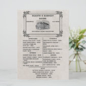 Menu Vintage Dining Old‑Time Restaurant  (Debout devant)