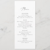 Menu Vintage Field, mariage inspiré des beaux-arts (Devant)