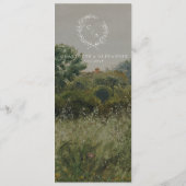 Menu Vintage Field, mariage inspiré des beaux-arts (Dos)