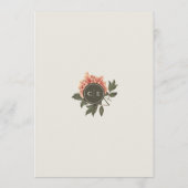 Menu vintage Floral Mariage (Dos)