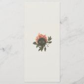 Menu vintage Floral Mariage (Dos)