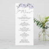 Menu vintage Floral Mariage Diner Menu (Debout devant)