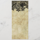 Menu Vintage floral noir (Dos)