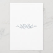 Menu Vintage French Blue Wedding Frame (Dos)
