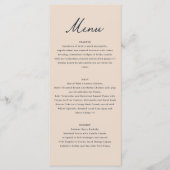 Menu Vintage French Countryside Wedding Blue Toile (Devant)