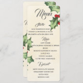 Menu vintage Holly (Devant / Derrière)