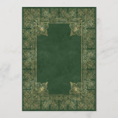 Menu vintage Livre vert or Mariage (Dos)