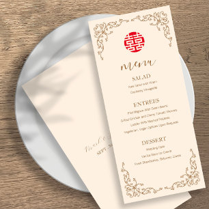 Menu vintage Mariage cadre